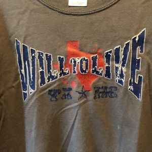 Will To Live Large Shirt. Texas Hardcore, Punk, Metal, Beatdown, metalcore